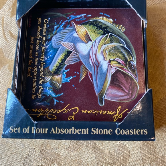 3 absorbent American Expedition stone Coasters. - Picture 3 of 4